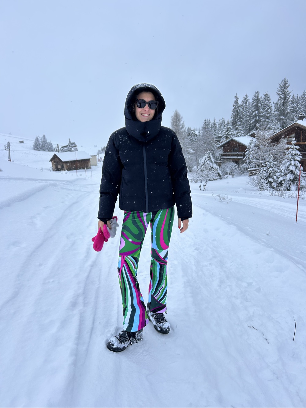 tenue de ski louée sur tissé